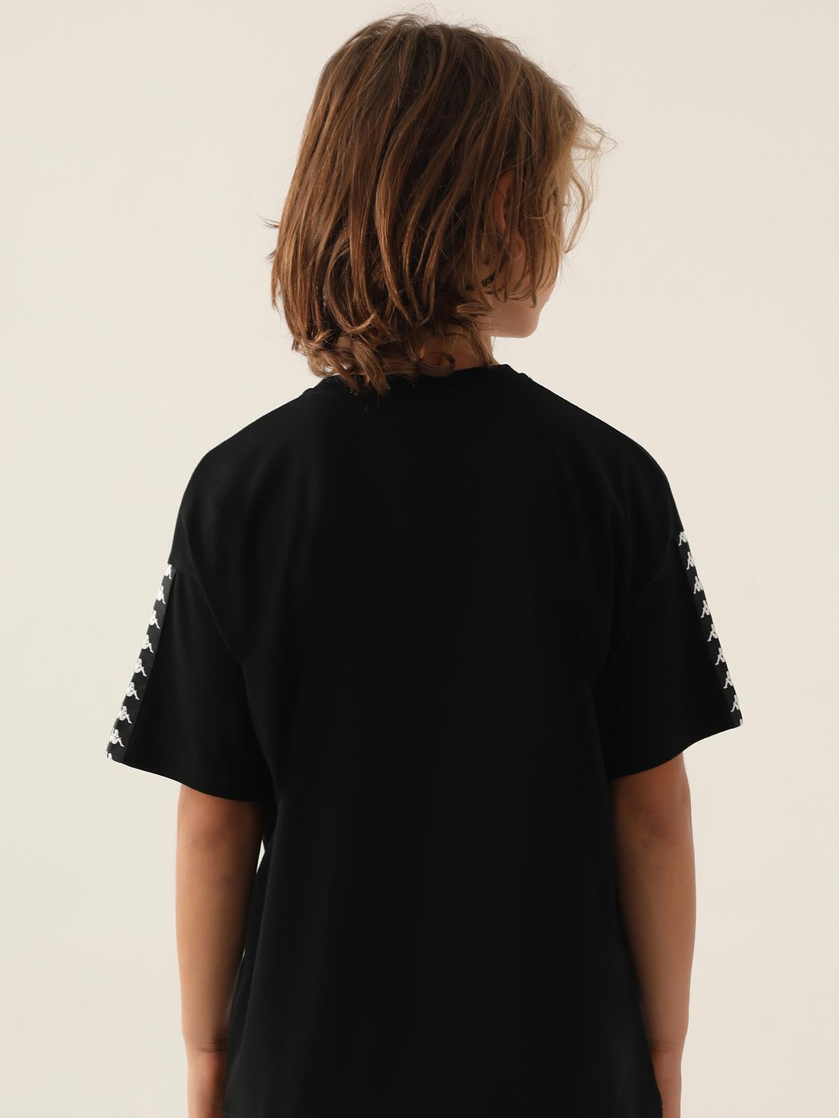 Kappa Erkek Çocuk 5-15 Yaş Tişört - Siyah