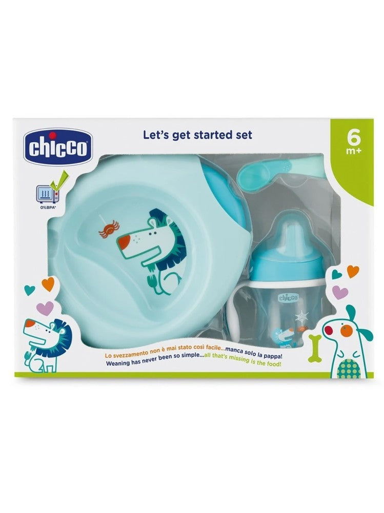 Chicco Bebek Yemek Seti 6+ Ay  - Mavi