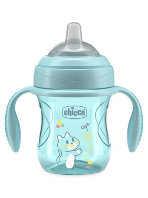Chicco Yumuşak Uçlu Geçiş Bardağı 4 Ay+ - Mavi