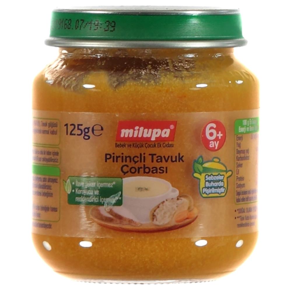 Milupa Pirinçli Tavuk Çorbası Kavanoz 125 g 6+ Ay