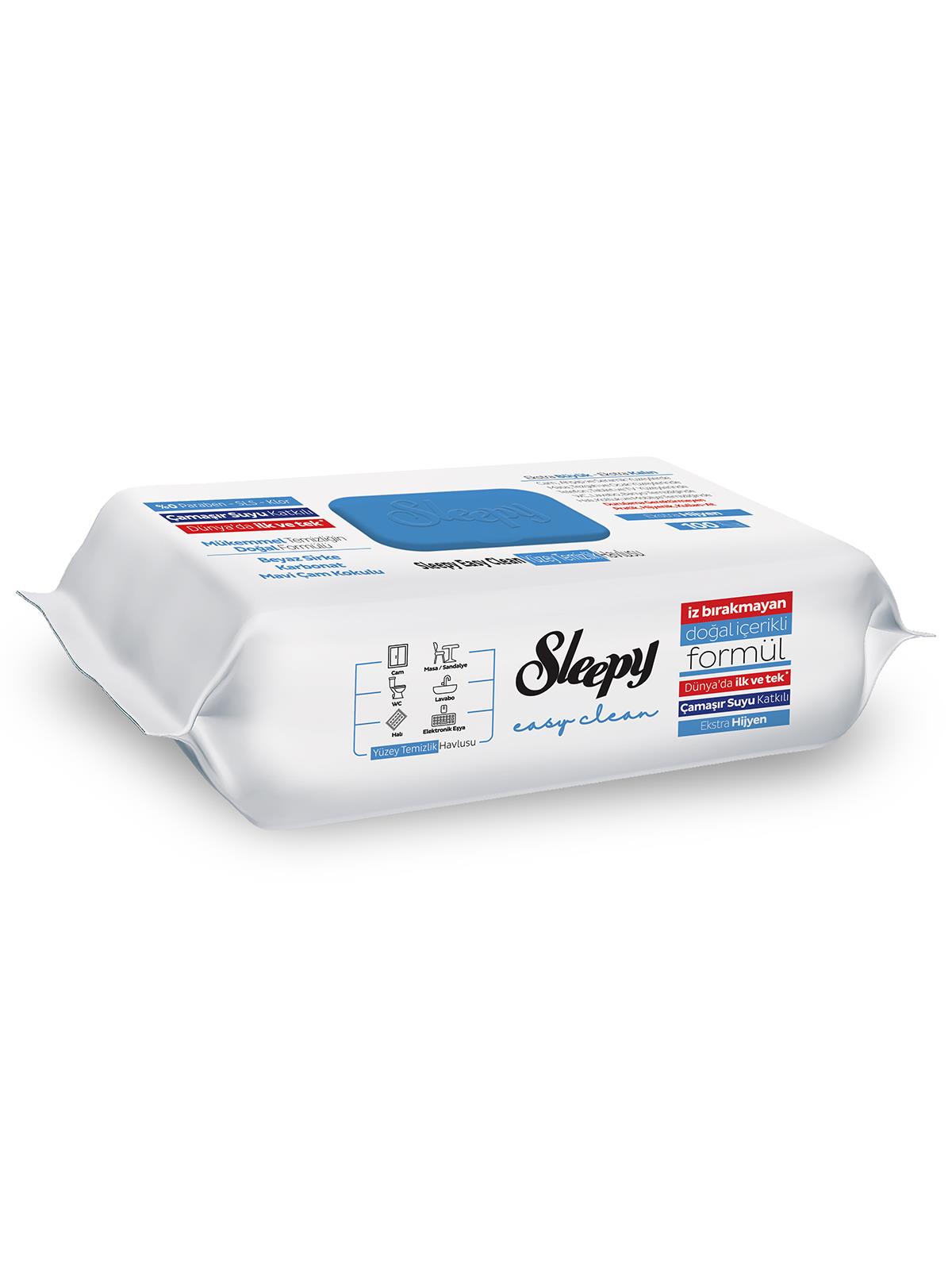 Sleepy Easy Clean Çamaşır Suyu Katkılı Yüzey Temizlik Havlusu 100 Adet