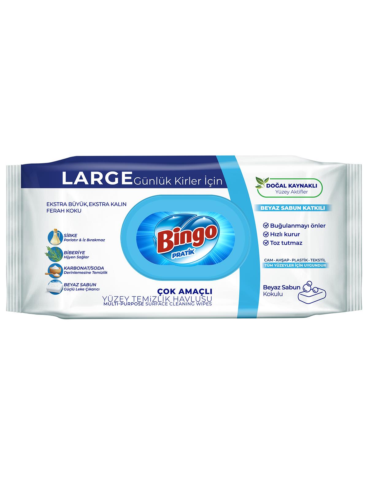 Bingo Yüzey Temizlik Havlusu 96'lı Beyaz Sabun