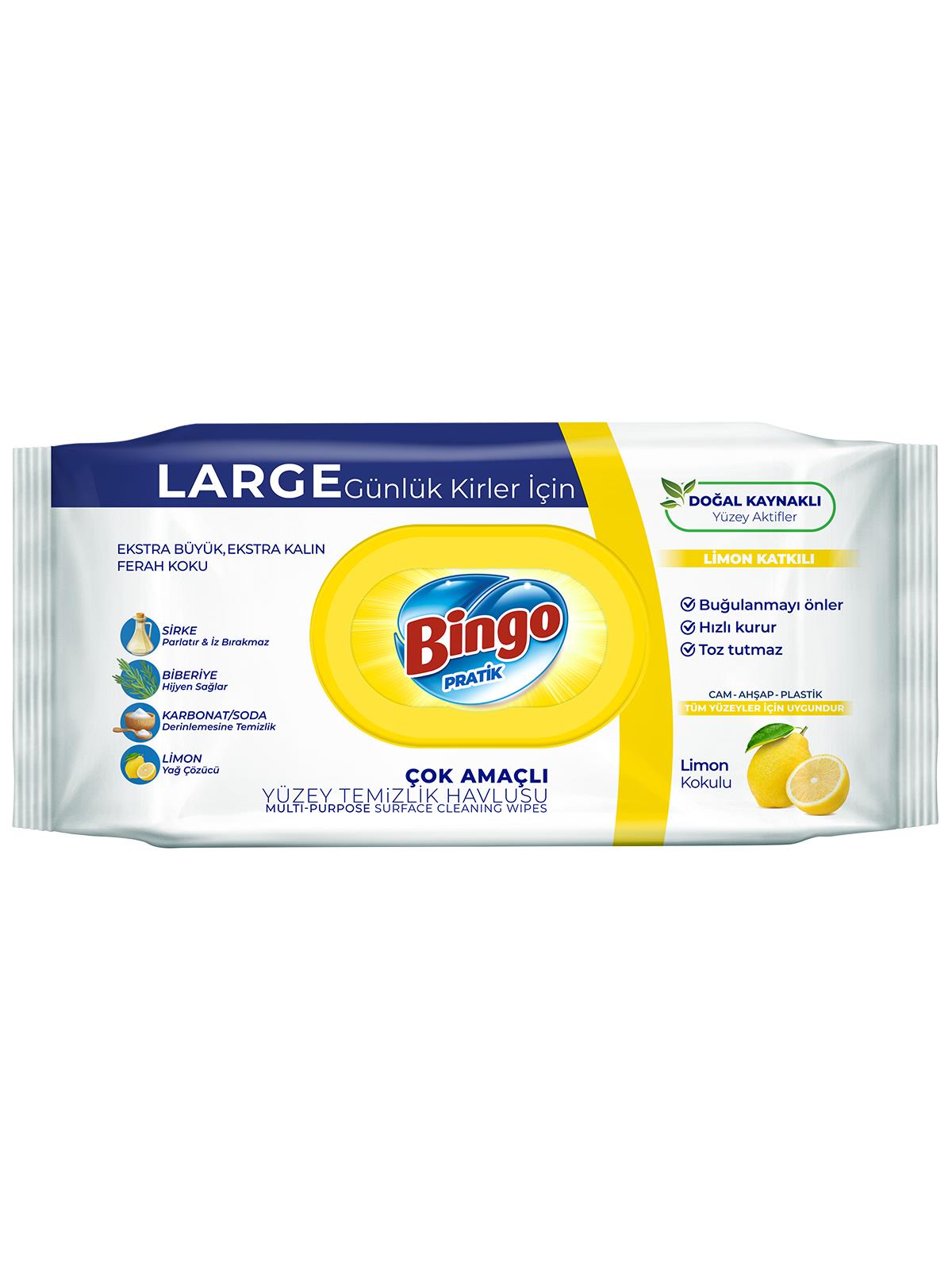 Bingo Yüzey Havlusu Limon Kokulu 96'lı