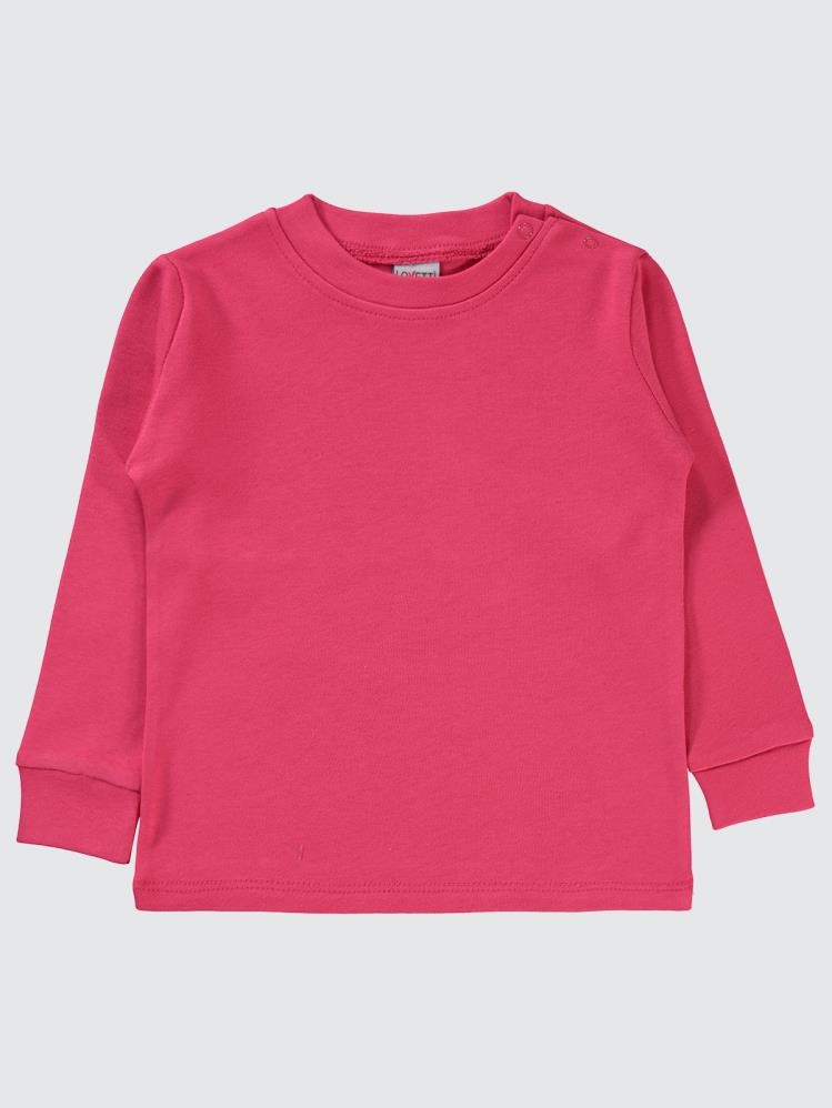 Lovetti Patlı Sıfır Yaka 1-4 Yaş Sweatshirt - Kırmızı