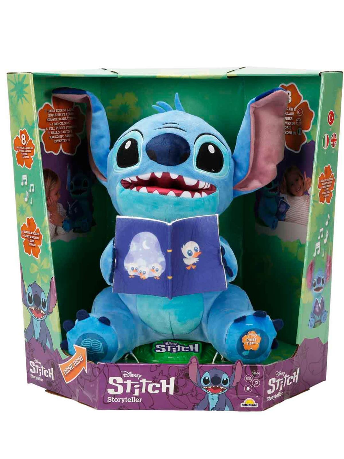 Sunman Oyuncak Club Petz Sesli Karanlıkta Parlayan Masal Anlatan Stitch İnteraktif Peluş 34 cm