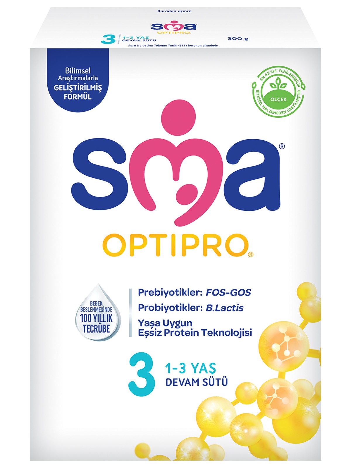Sma Optipro Probiyotik 3-300g / 1-3 Yaş Devam Sütü