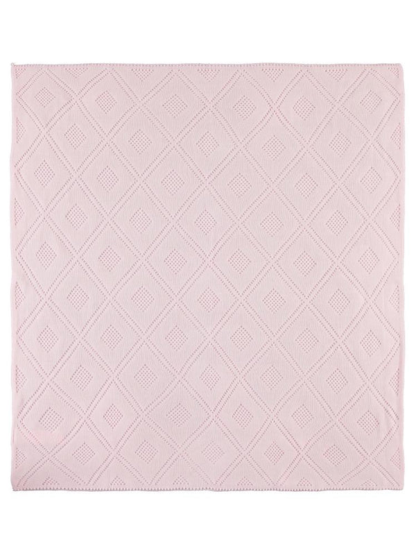 Tafyy Triko Desenli Battaniye - Pembe