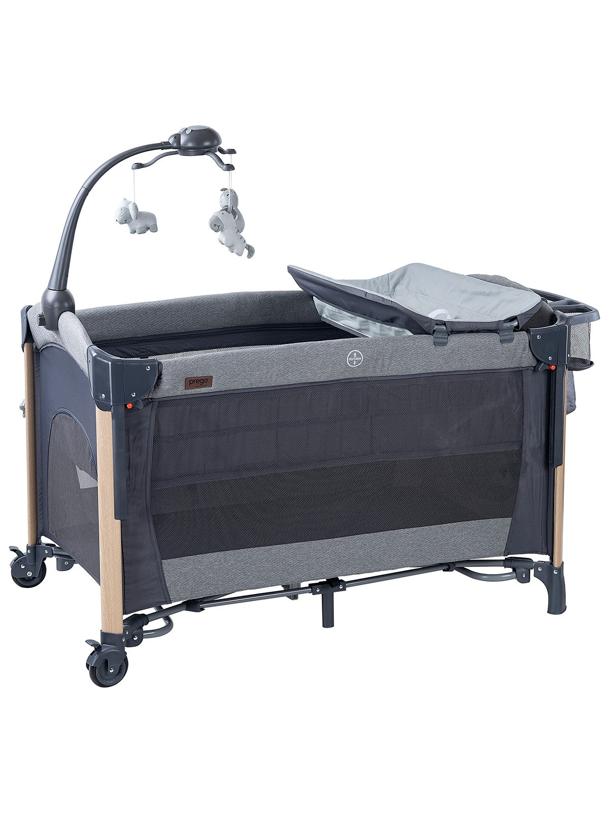 Prego Elips Plus Anne Yanı Oyun Parkı 70x120 cm - Gri