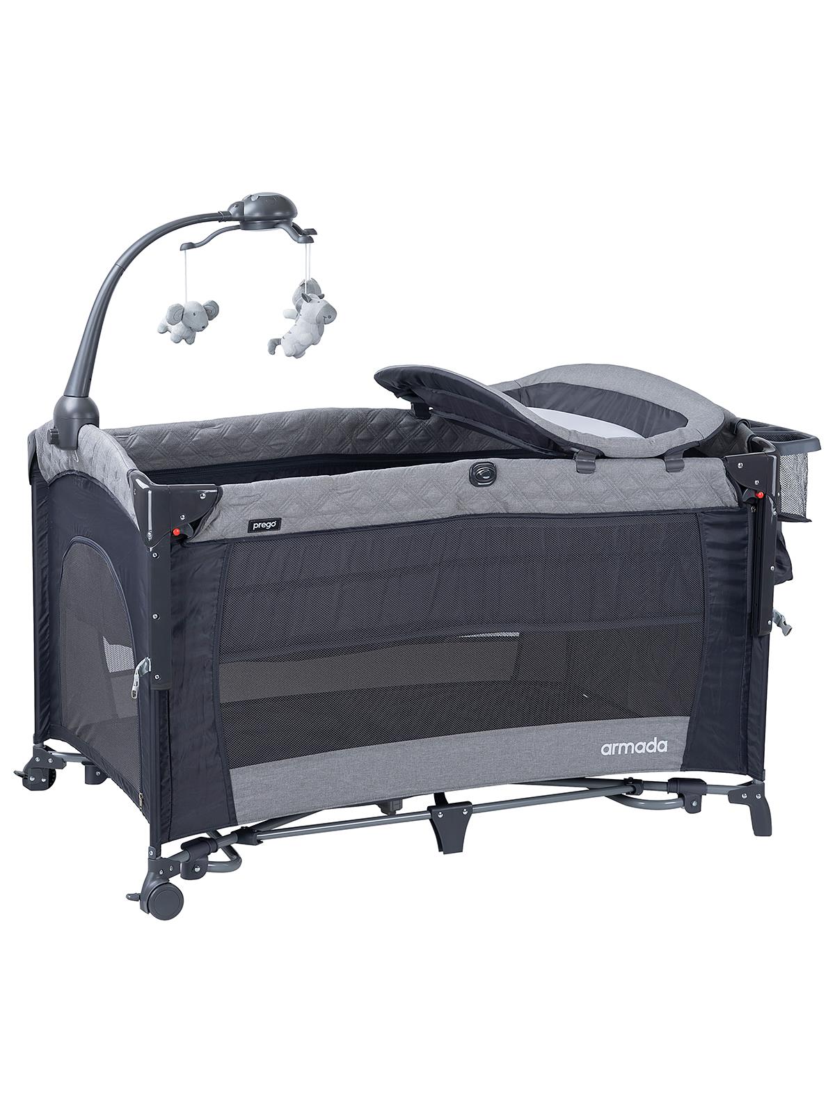 Prego Armada Anne Yanı Oyun Parkı 70x120 cm - Gri