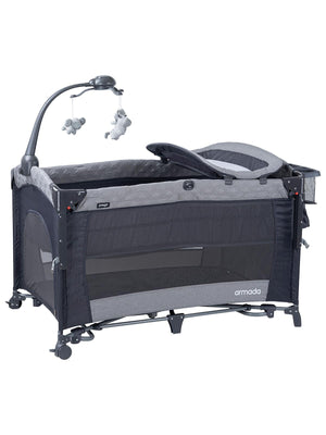 Prego Armada Anne Yanı Oyun Parkı 70x120 cm - Gri