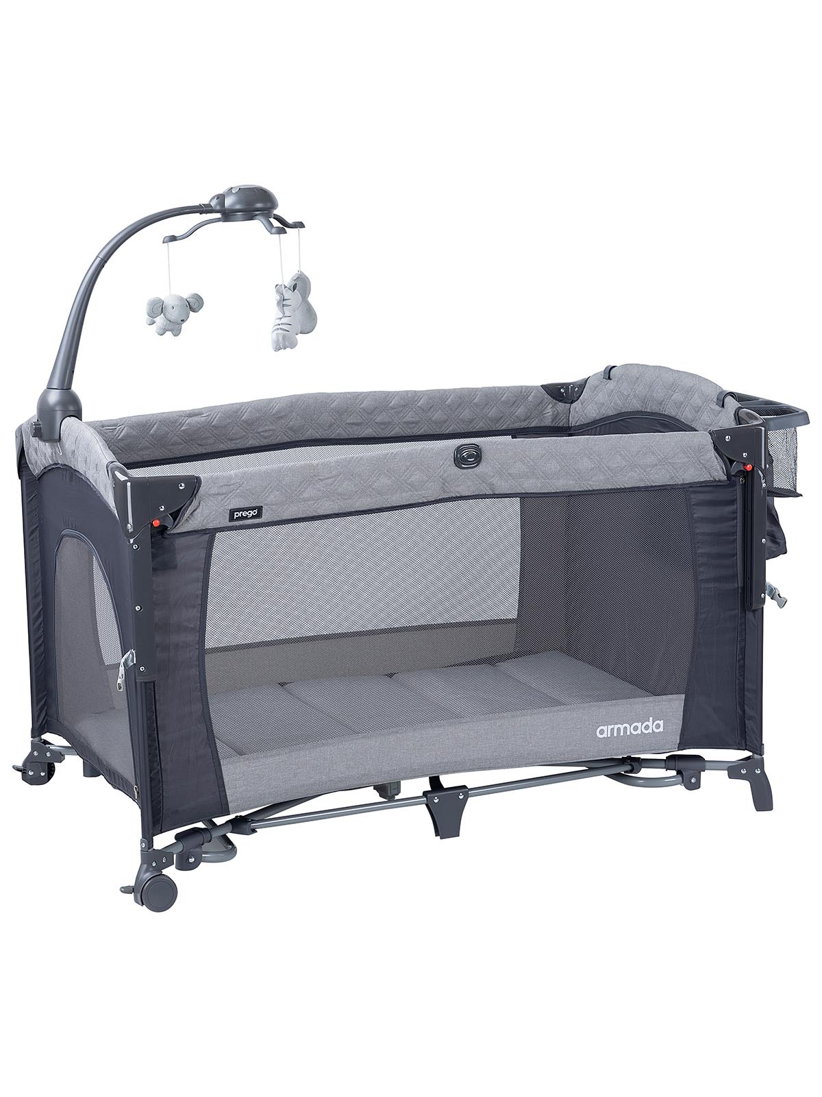 Prego Armada Anne Yanı Oyun Parkı 70x120 cm - Gri