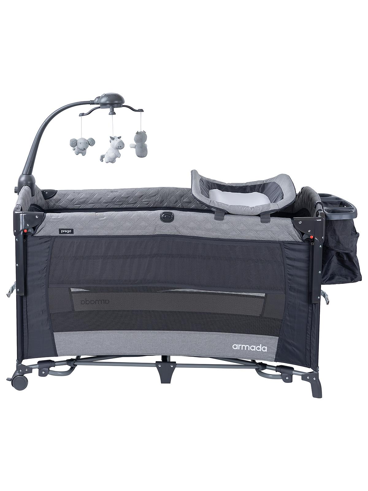Prego Armada Anne Yanı Oyun Parkı 70x120 cm - Gri