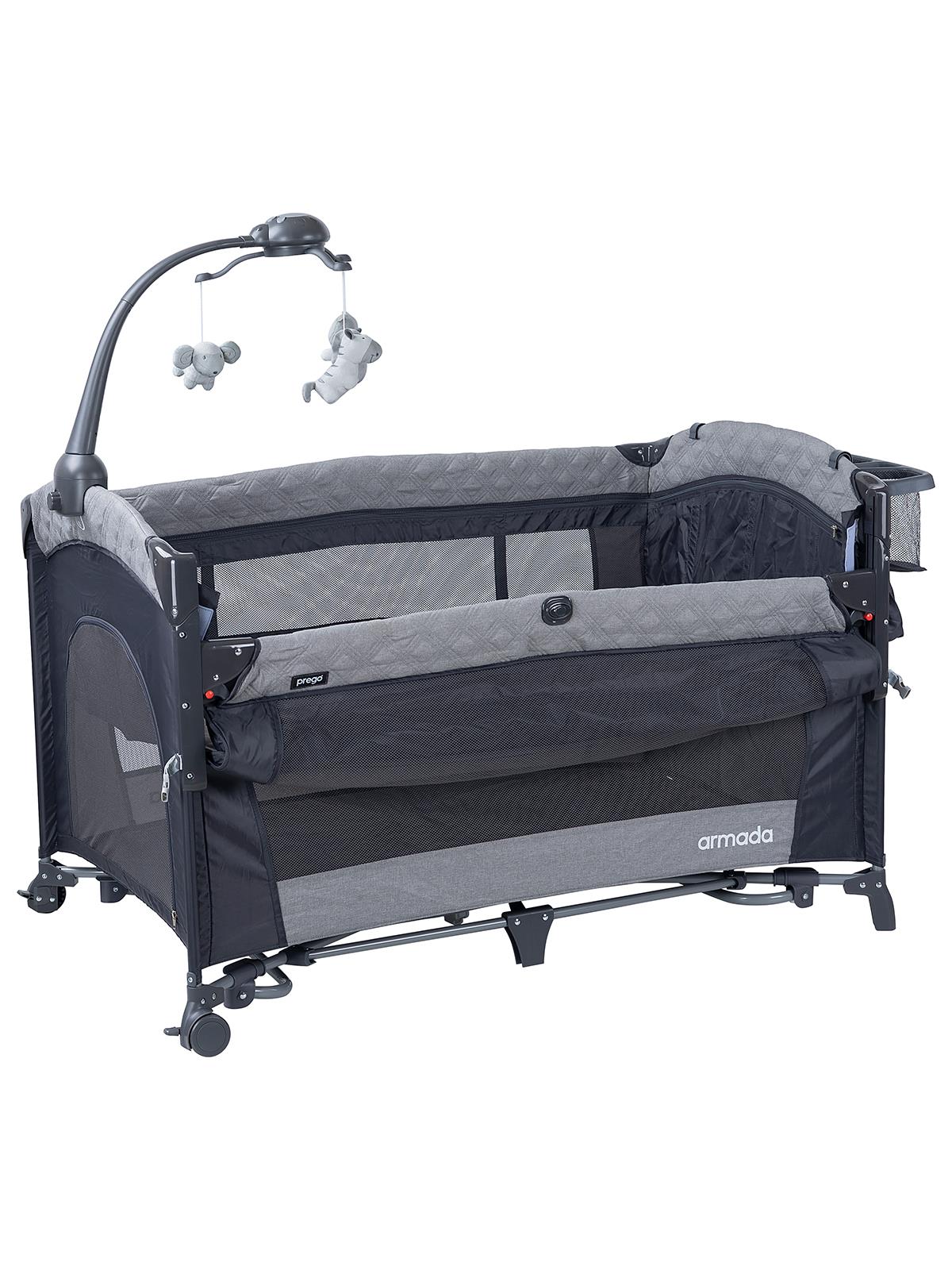 Prego Armada Anne Yanı Oyun Parkı 70x120 cm - Gri