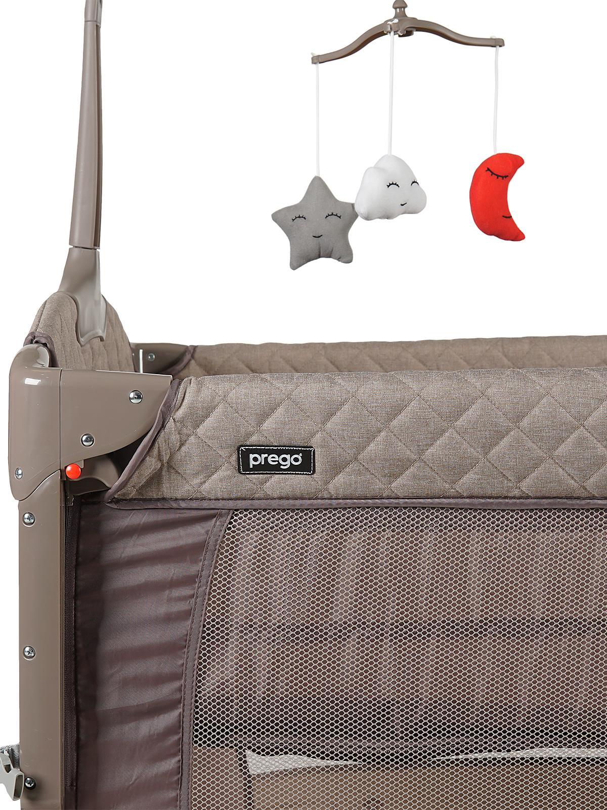 Prego Bedside Anne Yanı Oyun Parkı 70x120 cm - Bej