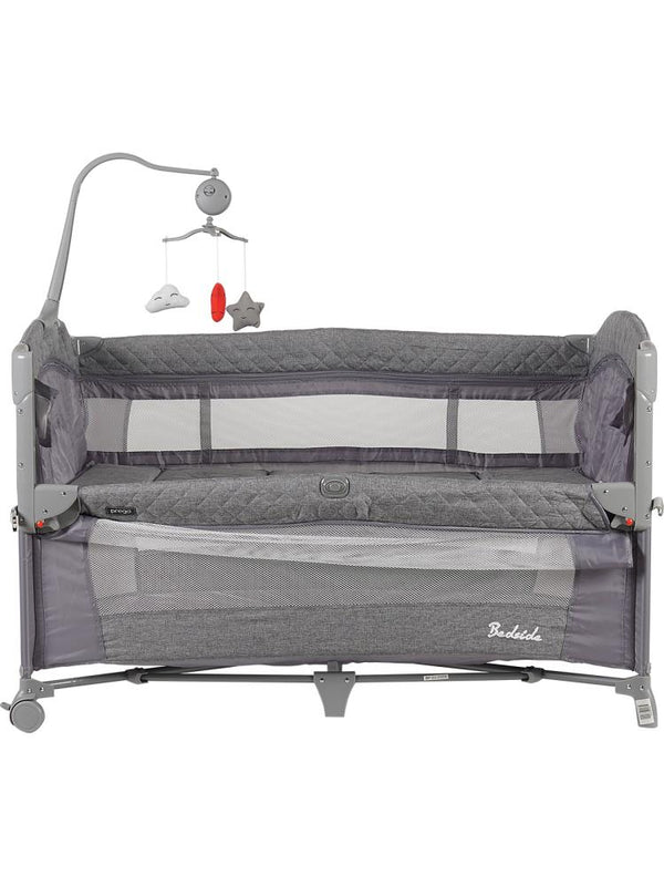 Prego Bedside Anne Yanı Oyun Parkı 70x120 cm - Gri