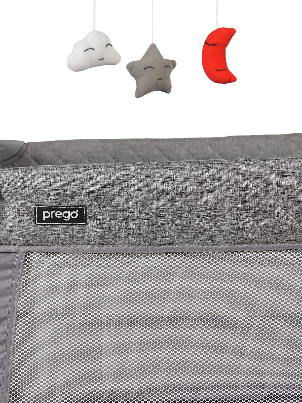 Prego Bedside Anne Yanı Oyun Parkı 70x120 cm - Gri