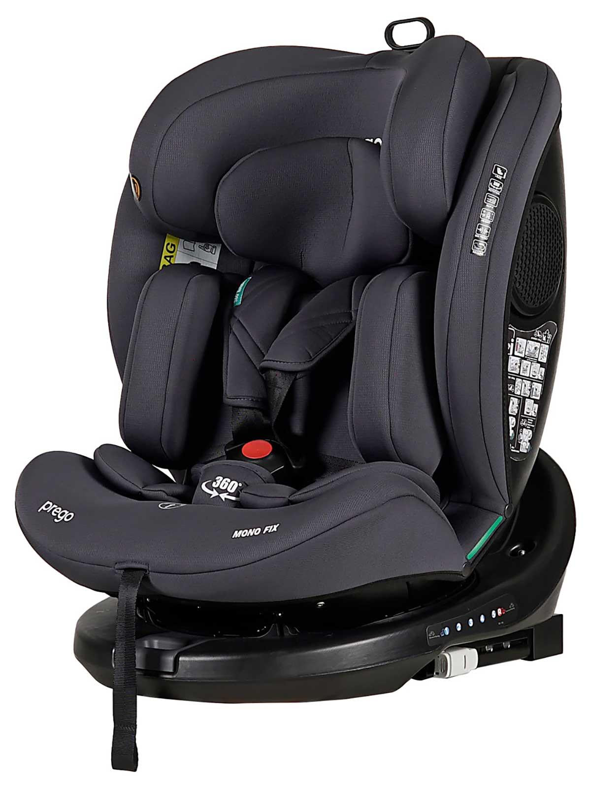 Prego Mono Fix I-Size 360° TT Oto Koltuğu Koltuğu 40-150 cm (0-36 Kg) - Gri