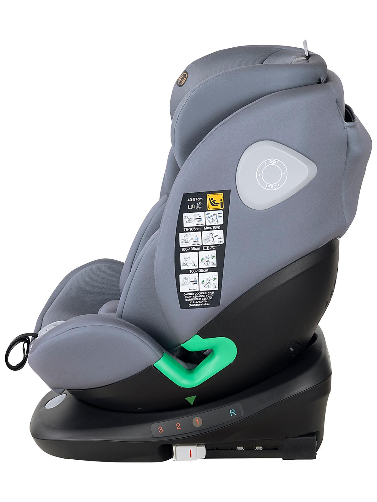 Prego TronFix I-Size 0-36 Kg Oto Koltuğu - Gri