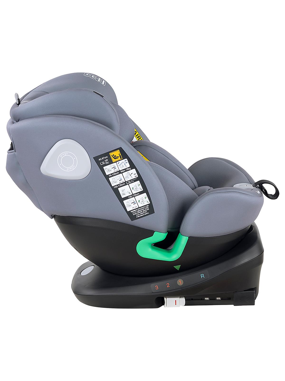 Prego TronFix I-Size 0-36 Kg Oto Koltuğu - Gri