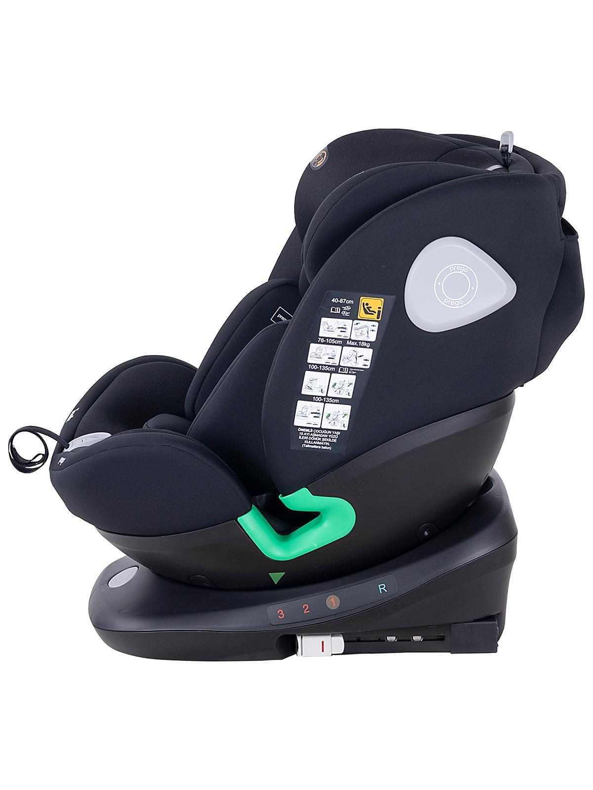 Prego TronFix I-Size 0-36 Kg Oto Koltuğu - Siyah