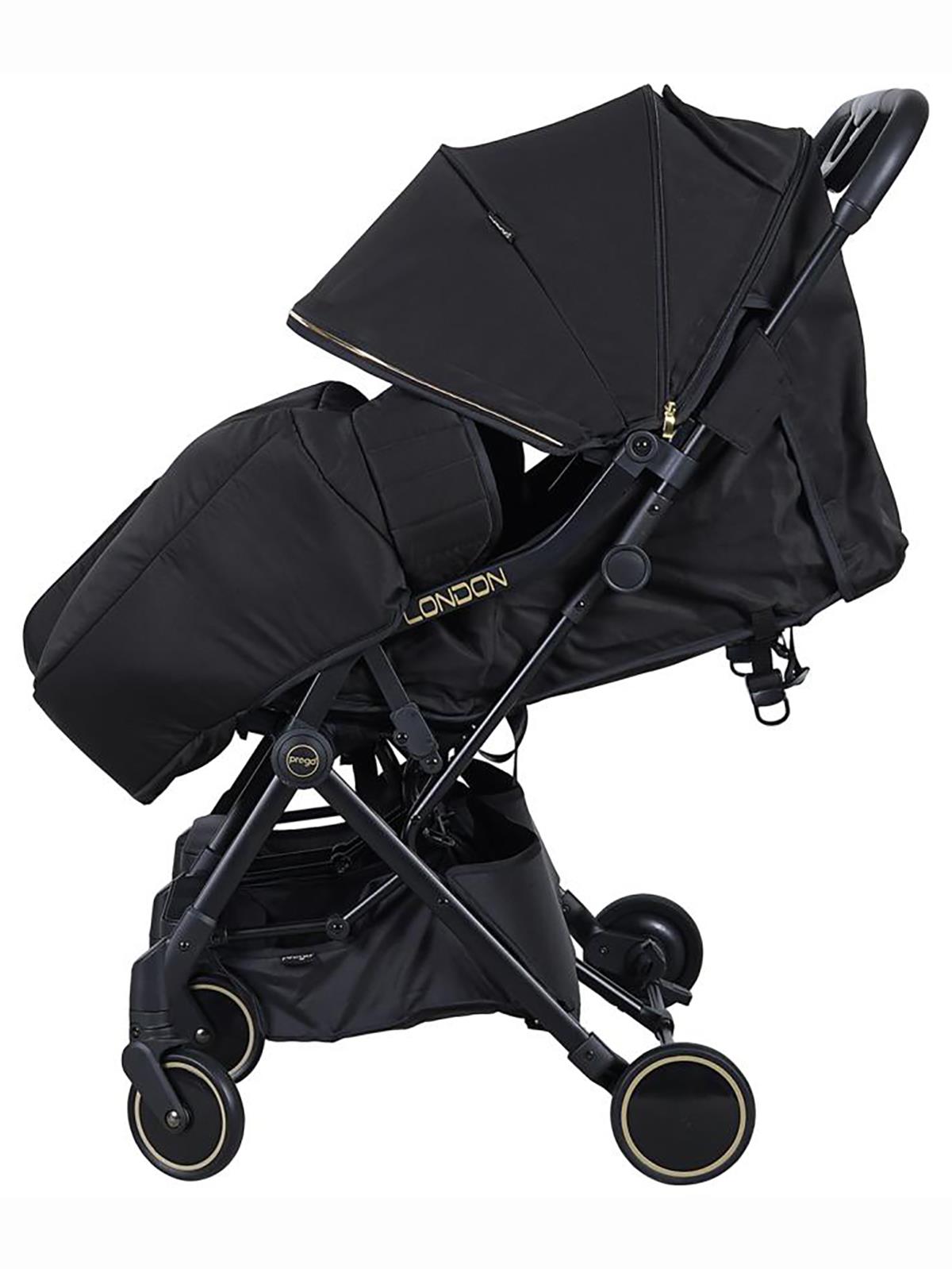 Prego London İkiz Bebek Arabası - Siyah