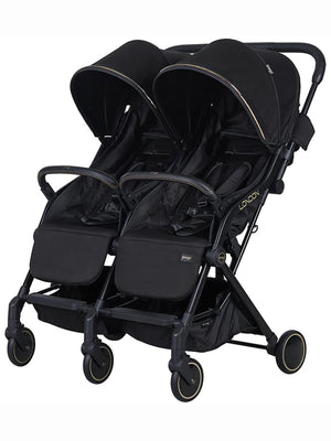 Prego London İkiz Bebek Arabası - Siyah