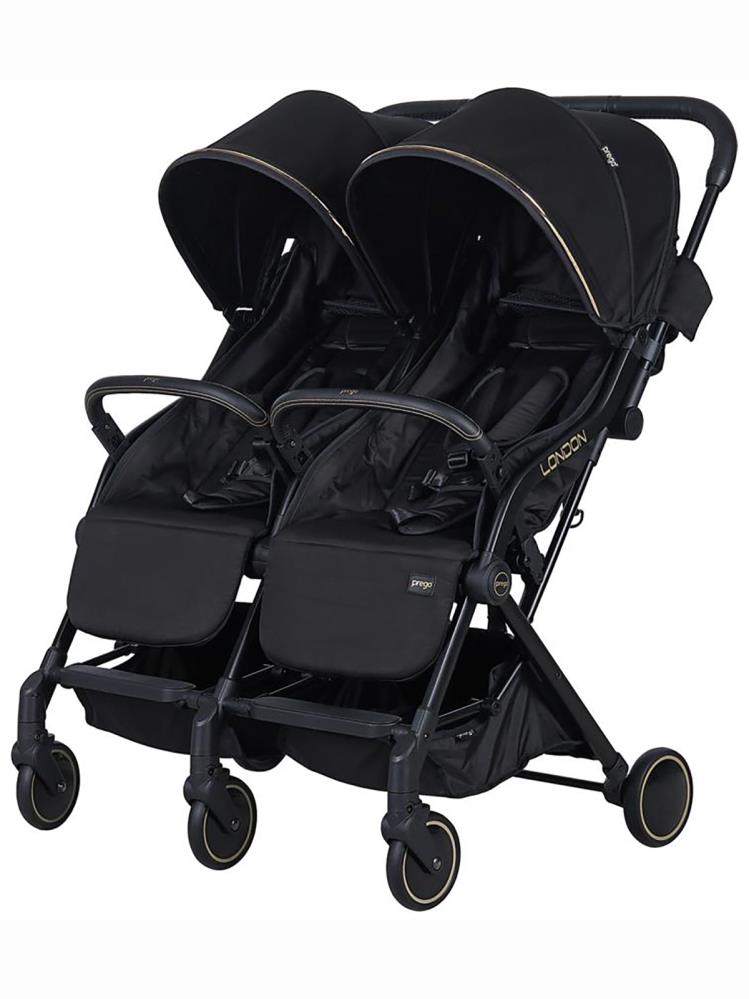 Prego London İkiz Bebek Arabası - Siyah