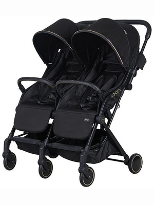 Prego London İkiz Bebek Arabası - Siyah