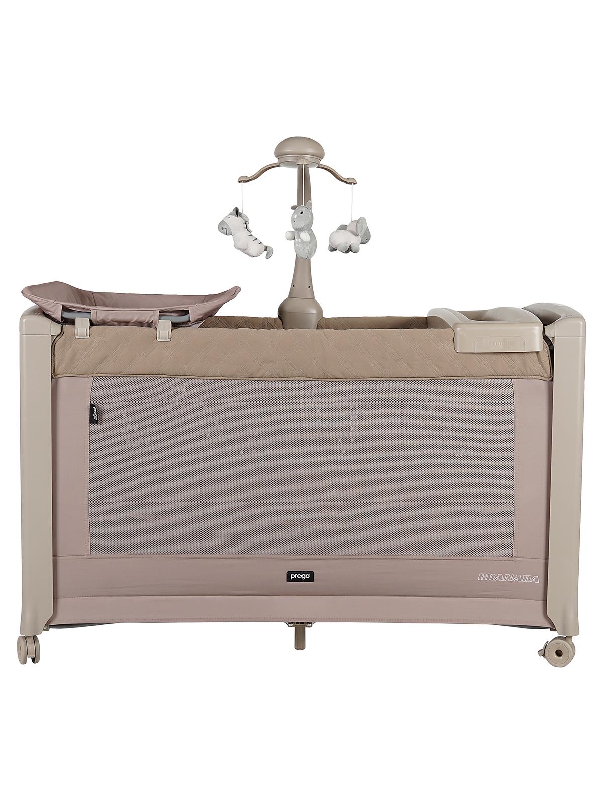 Prego Granada Otomatik Katlanabilen Anne Yanı Oyun Parkı 60x120 cm - Bej