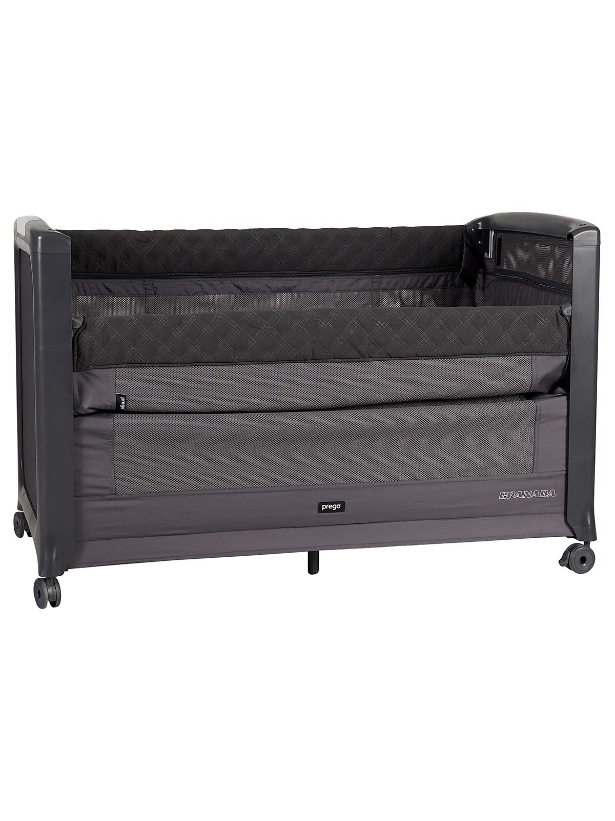 Prego Granada Otomatik Katlanabilen Anne Yanı Oyun Parkı 60x120 cm - Gri
