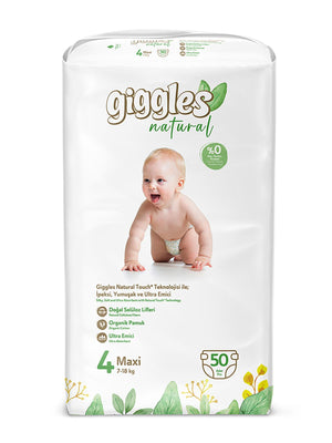 Giggles Natural Bebek Bezi Jumbo Paket Maxi 50 Adet