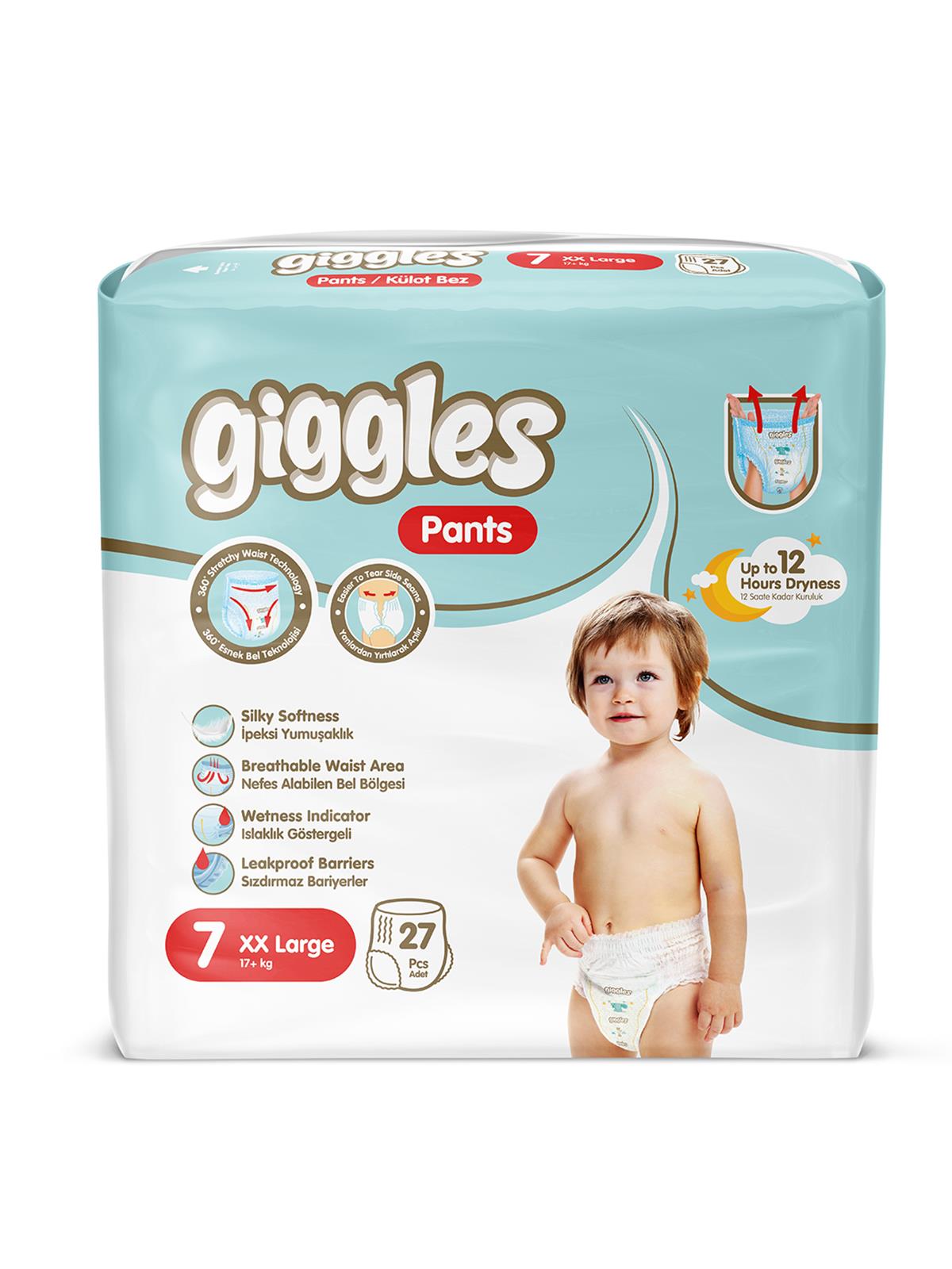 Giggles Jumbo Bebek Külot Bez Xl 27 Adet