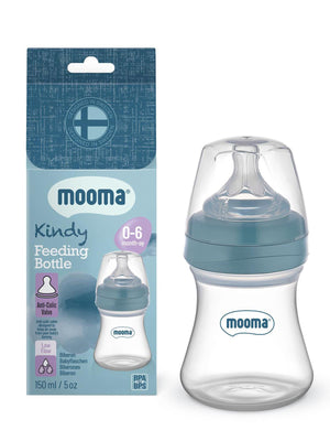 Mooma Biberon 150 Ml 0-6 Ay Yavaş Akış - Mavi
