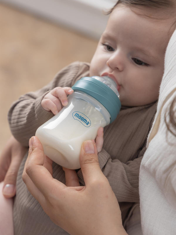 Mooma Biberon 150 Ml 0-6 Ay Yavaş Akış - Mavi