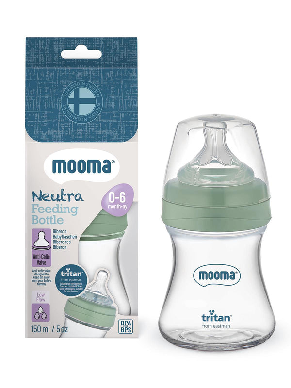 Mooma Biberon 150 Ml 0-6 Yavaş Akış - Yeşil