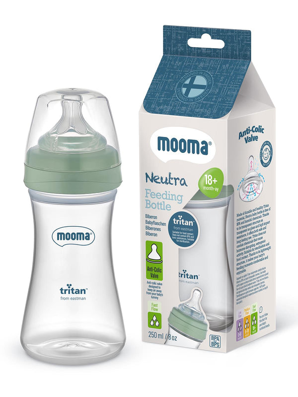 Mooma Biberon 250 Ml +18 Hızlı Akış - Yeşil