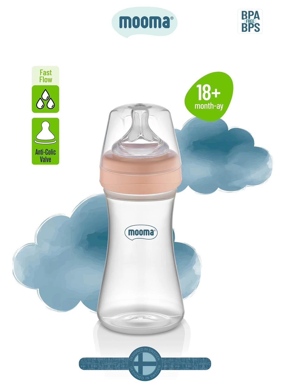 Mooma Biberon 250 Ml 18+ Ay Hızlı Akış - Pembe