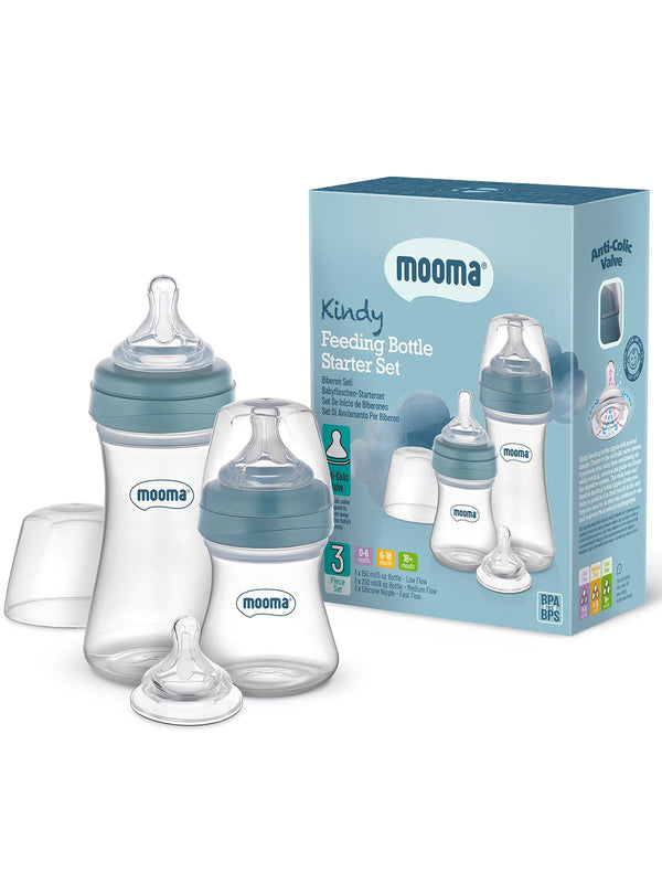 Mooma Biberon Başlangıç Seti - Mavi