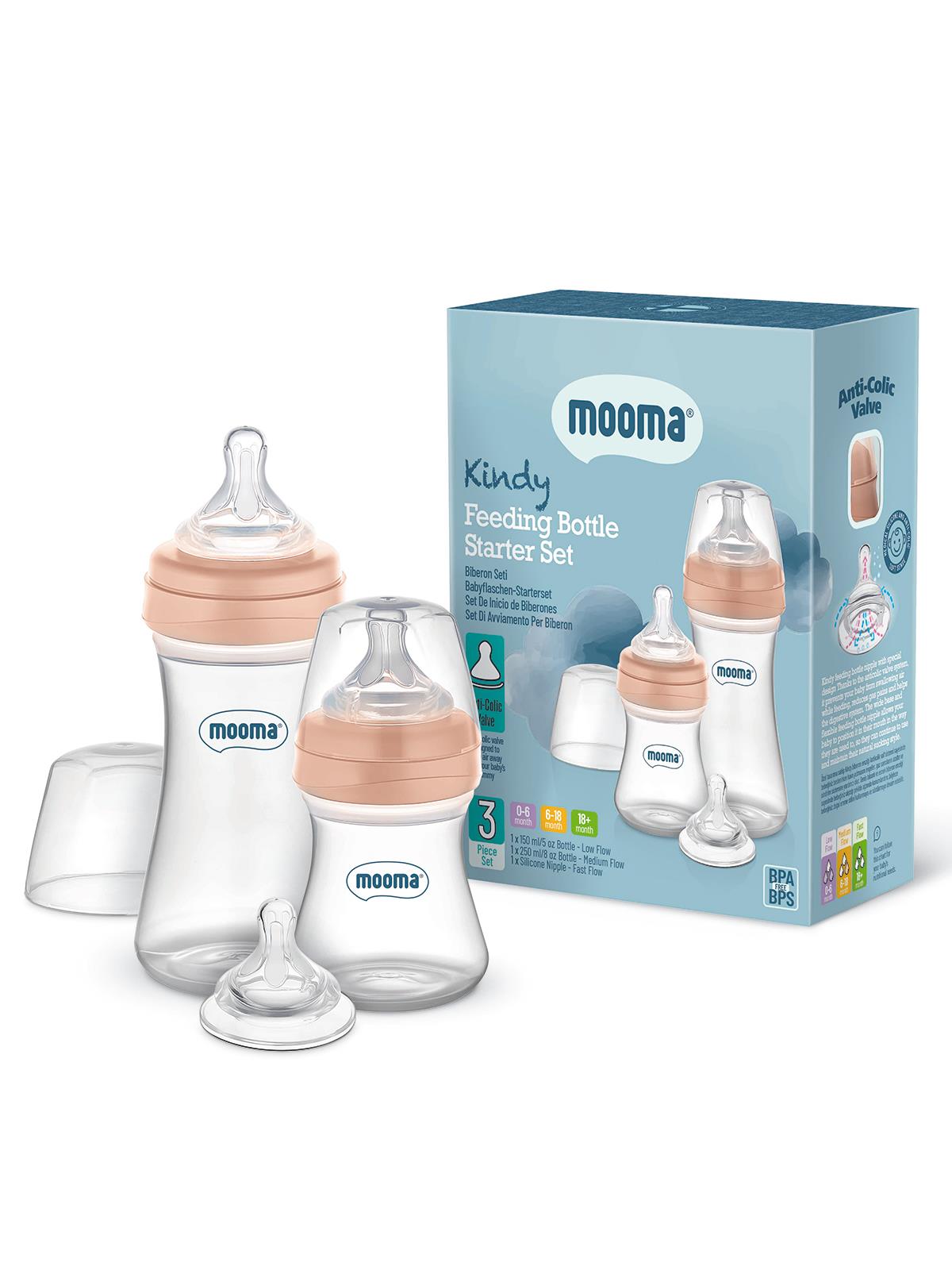 Mooma Biberon Başlangıç Seti - Pembe