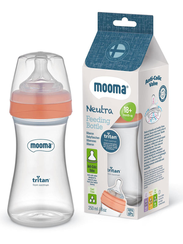 Mooma Biberon 250 Ml +18 Hızlı Akış - Kırmızı