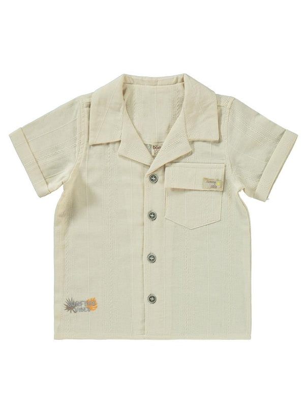 Bombili Surfing Nakışlı Gömlekli 1-3 Yaş Takım - Yeşil