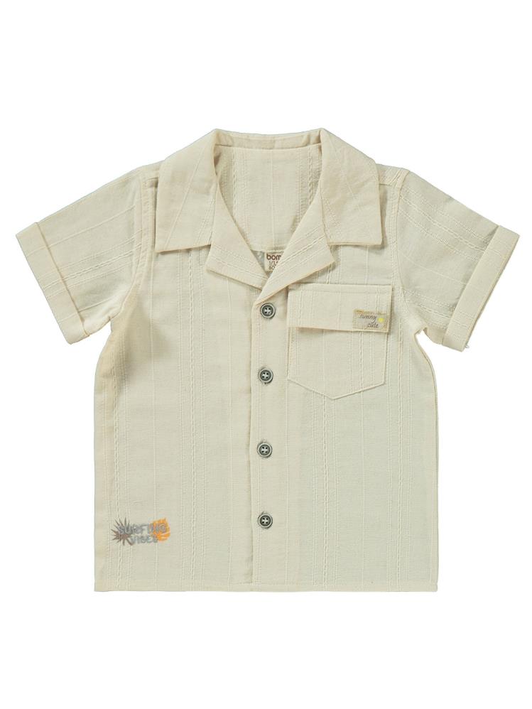 Bombili Surfing Nakışlı Gömlekli 1-3 Yaş Takım - Yeşil