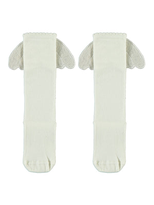 Artı Çorap Melek Kanatlı Aksesuarlı Çocuk Kız 1-7 Yaş Golf Çorap