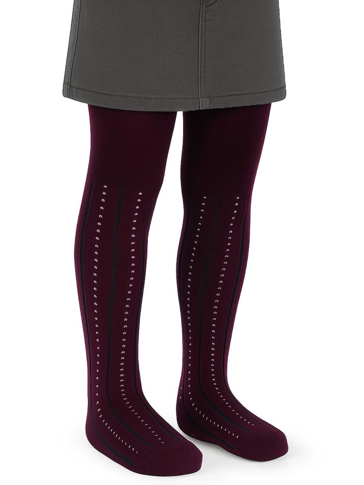 300438 Dekap Derbili Puanlı 2-12 Yaş Külotlu Çorap