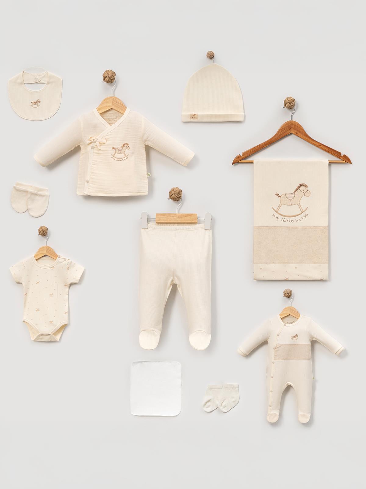 Biorganic Lıttle Horse 10 Parça Zıbın Seti 1-3 Ay - Ekru