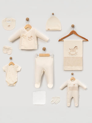 Biorganic Lıttle Horse 10 Parça Zıbın Seti 1-3 Ay - Ekru