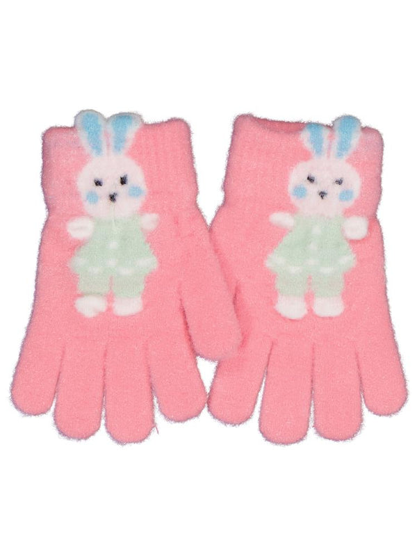 Kitti-Akal Çocuk Kız Örme Eldiven 4-8 Yaş