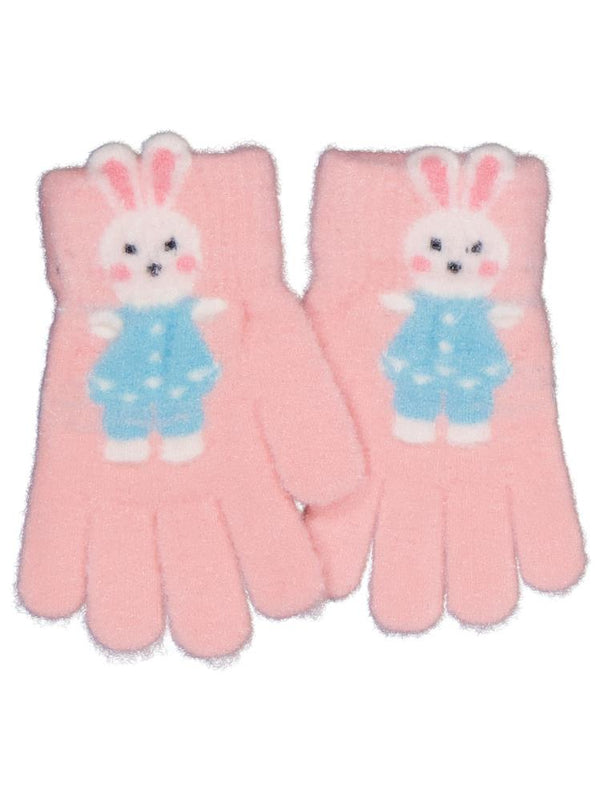 Kitti-Akal Çocuk Kız Örme Eldiven 4-8 Yaş