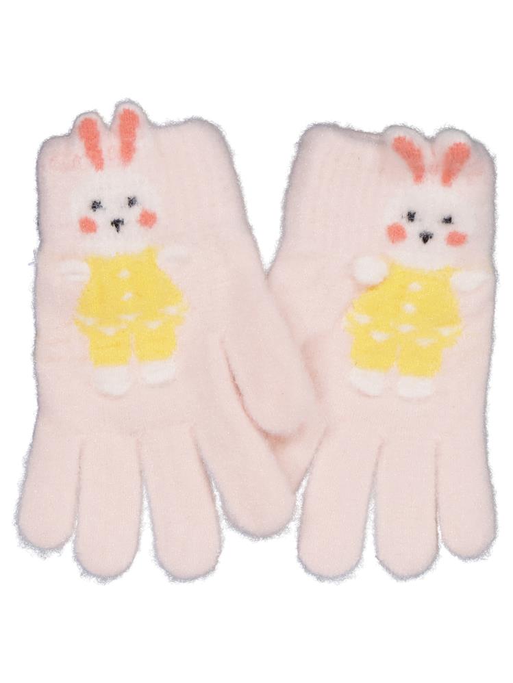 Kitti-Akal Çocuk Kız Örme Eldiven 4-8 Yaş