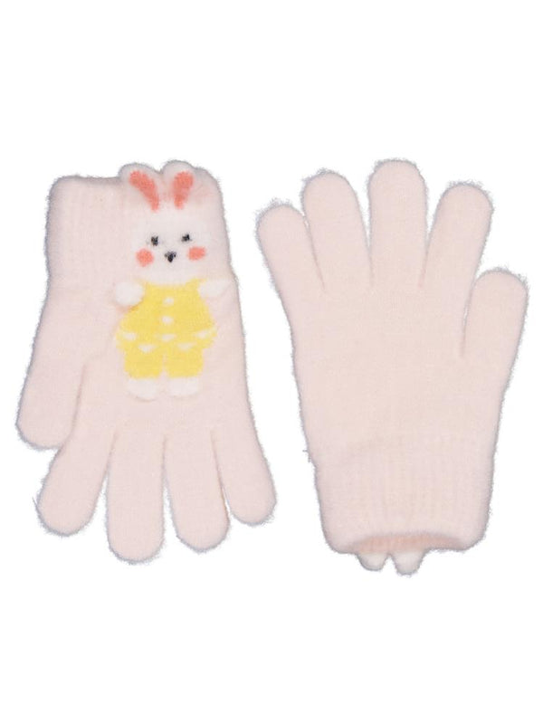 Kitti-Akal Çocuk Kız Örme Eldiven 4-8 Yaş